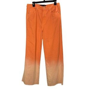 Veronica Beard Taylor Relaxed High Rise Wide Leg Ombré Jeans sz 29